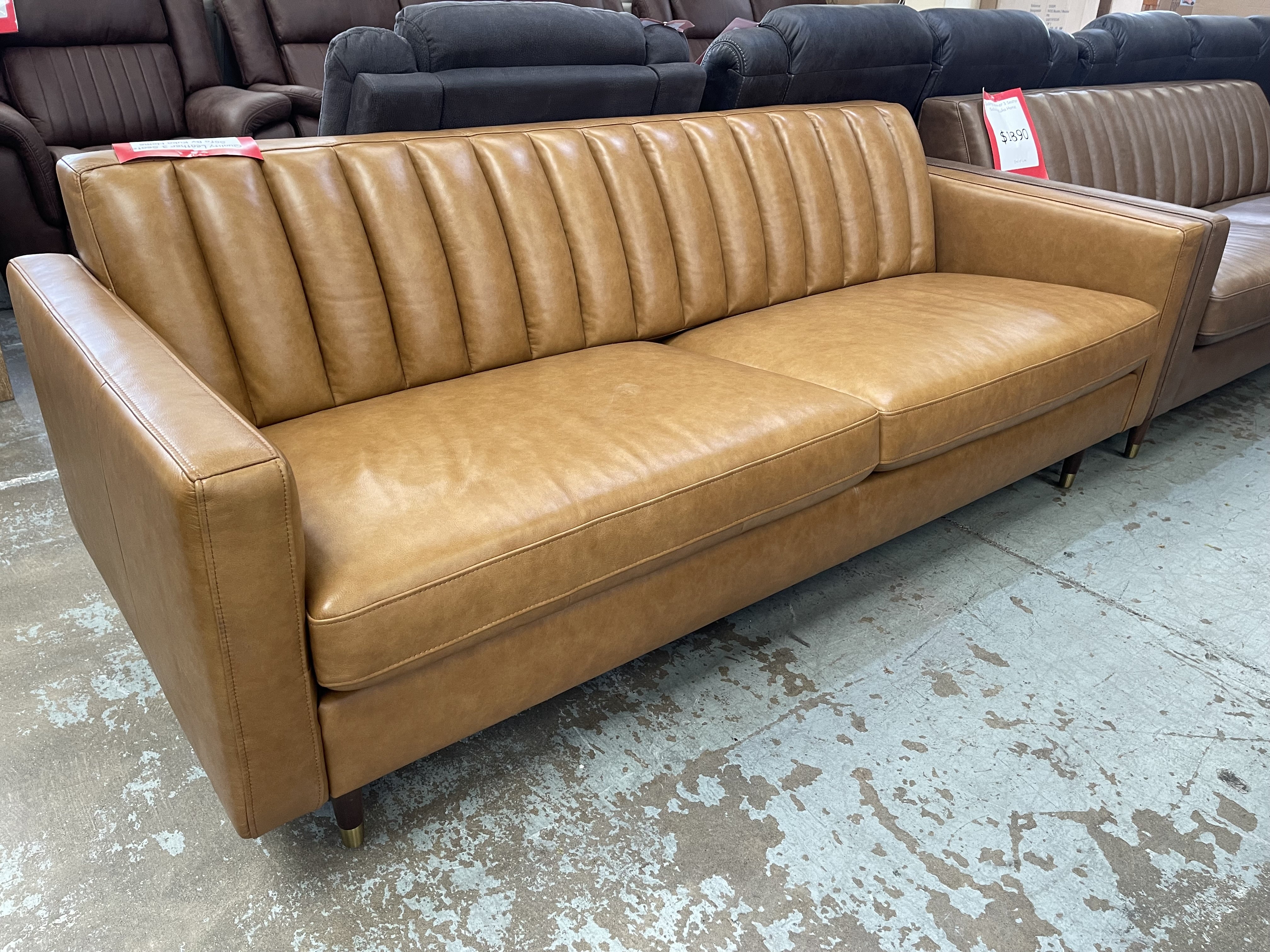 Valiant 3 Seater Leather Sofa