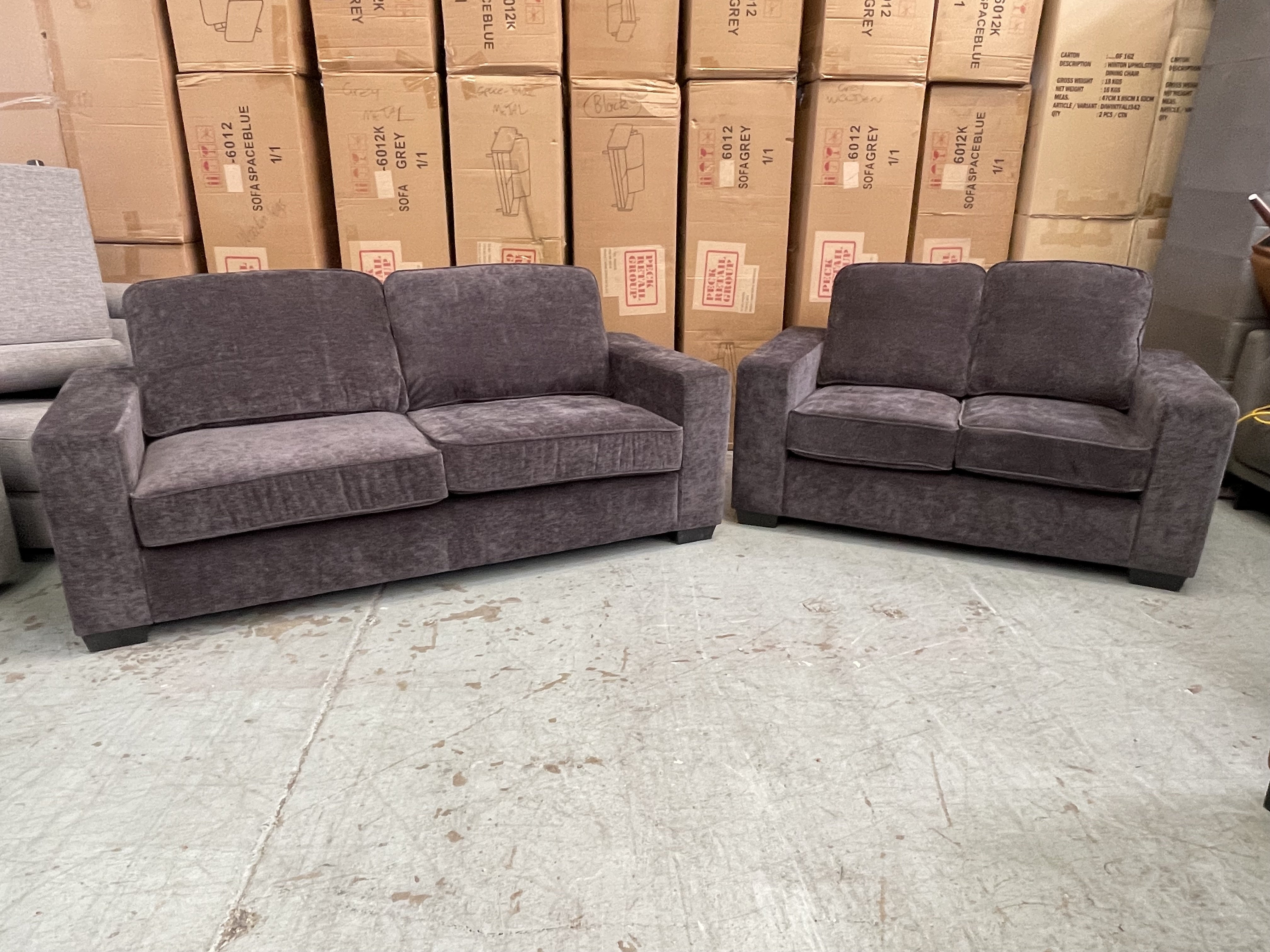 Albany 3 + 2 Seater Sofa's - CHARCOAL