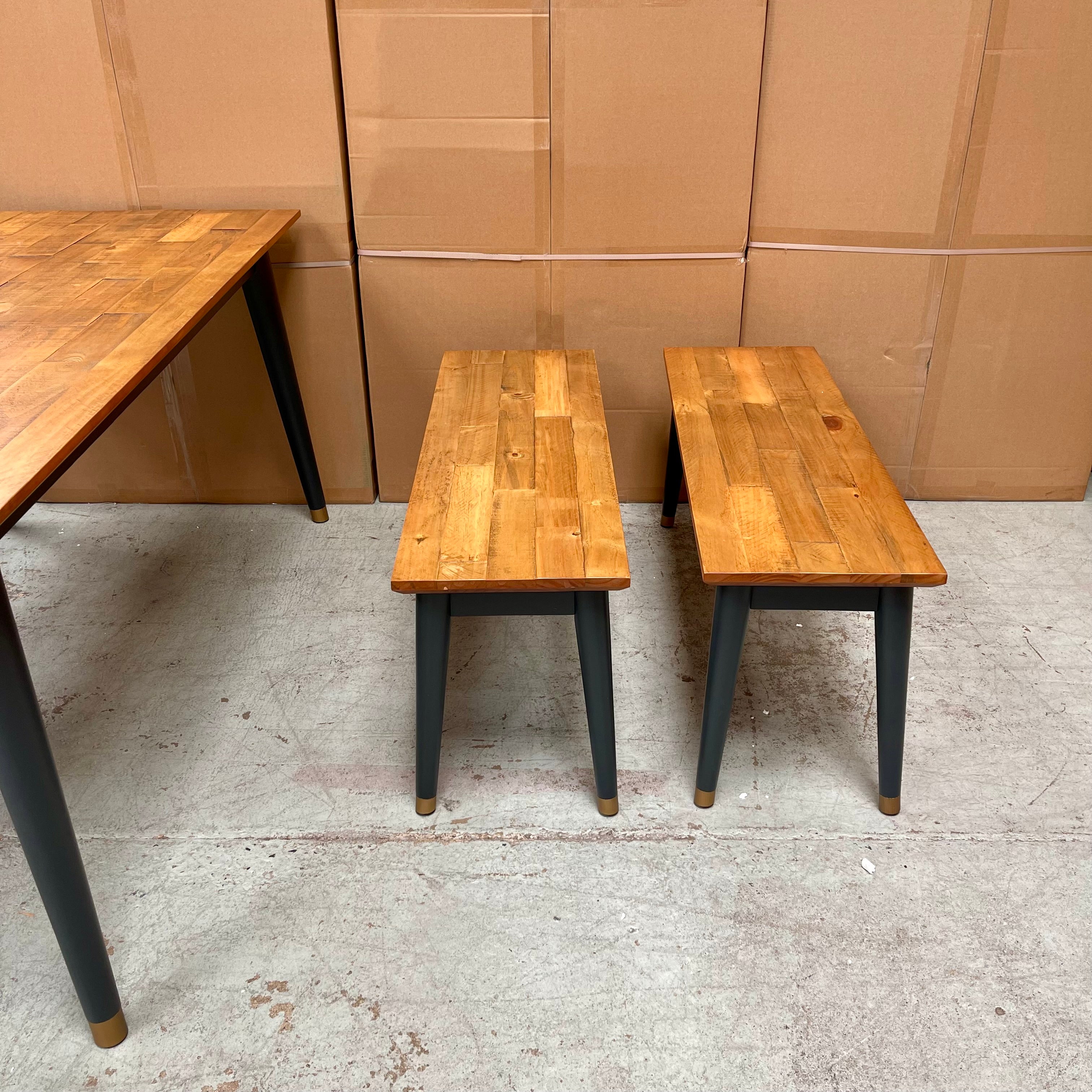 Franklin Dining Table with Two Bench Seats