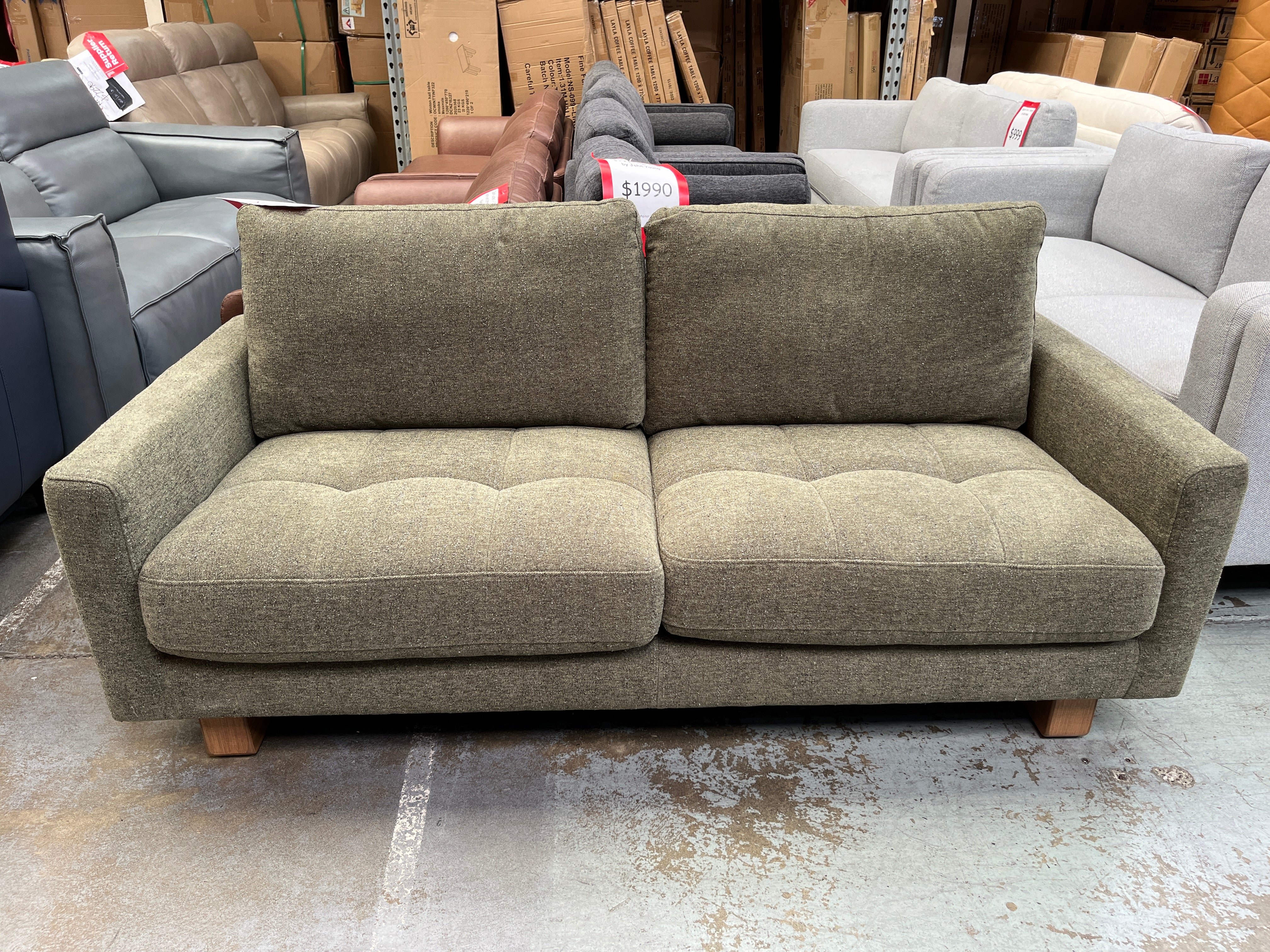 Grooveland Fabric 3 Seater