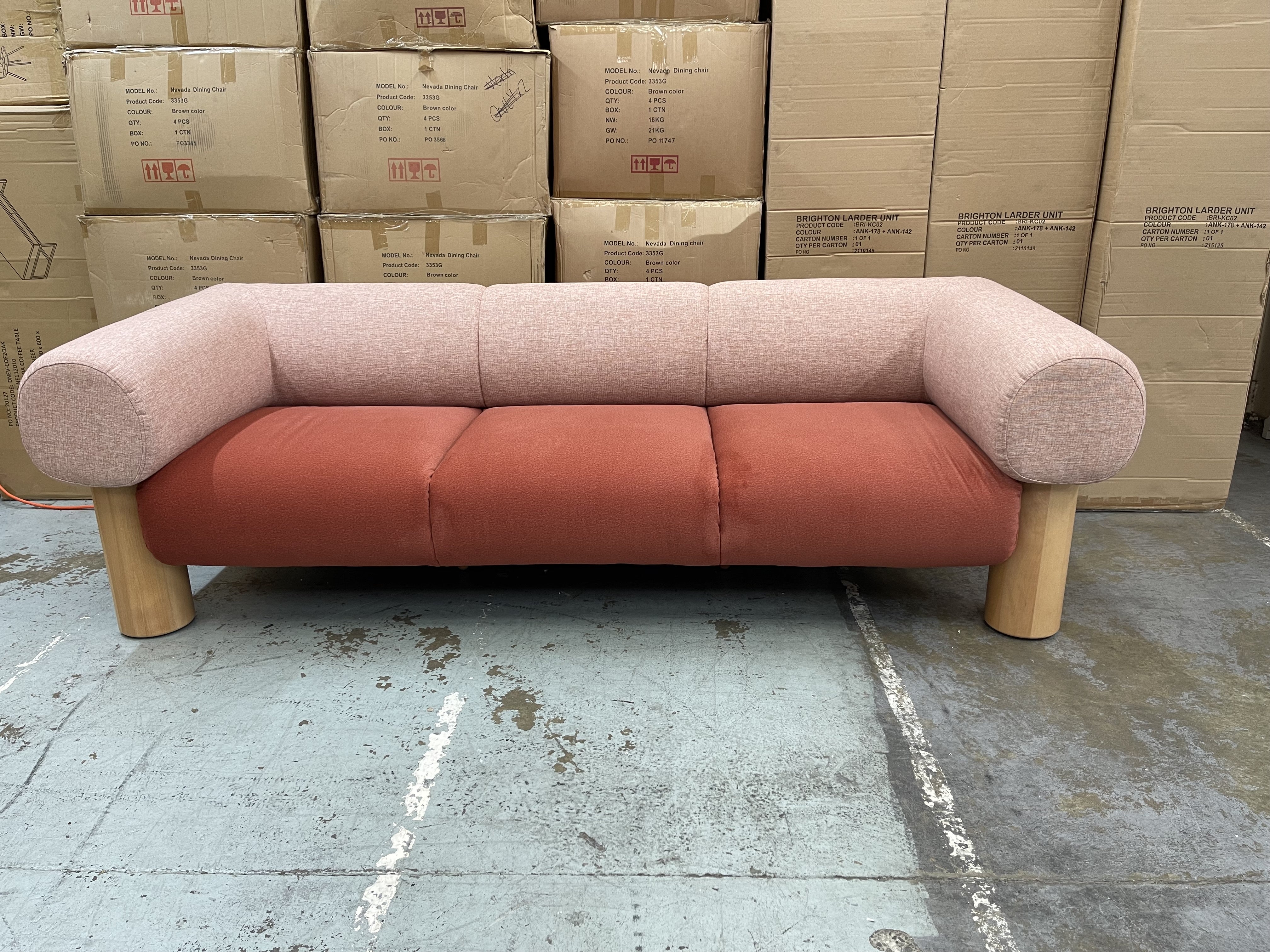 Flintstone Designer 3 Seater Sofa by Kuka Home